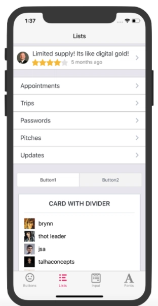 React Native Elements 套件预览