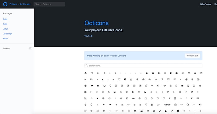 Octicons 免费图标库