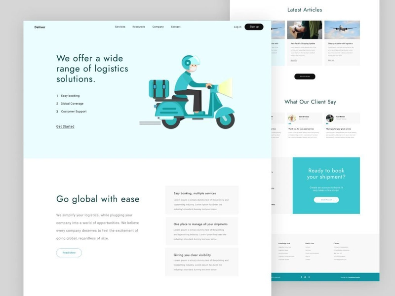 Deliver – Free Bootstrap 5 HTML Website Template for Courier and Transportation Company